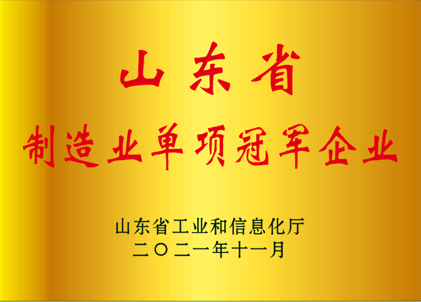 山东省制造业（yè）单项冠军企业