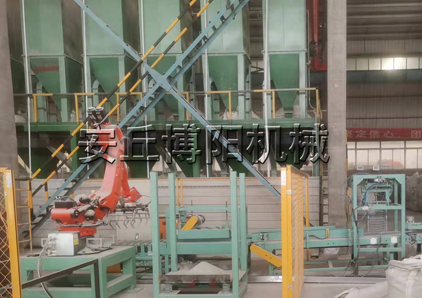 澆注料全（quán）自動包裝碼垛機的特點（diǎn）主要有哪些呢？